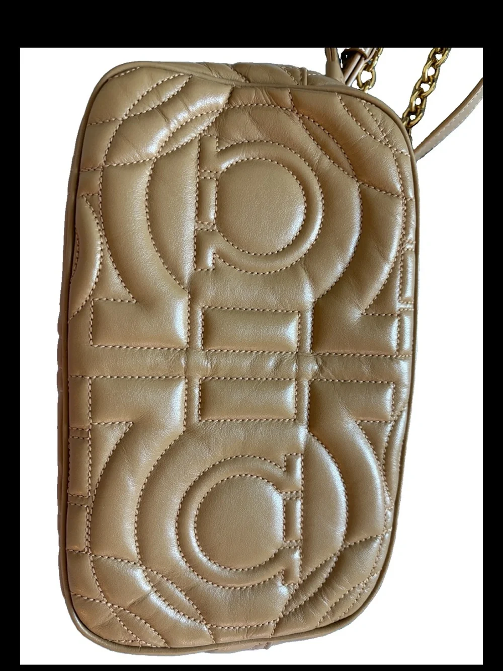 Ferragamo Bag Beije Crossbody Leather Bag Handbag Gorgeous Date Night
